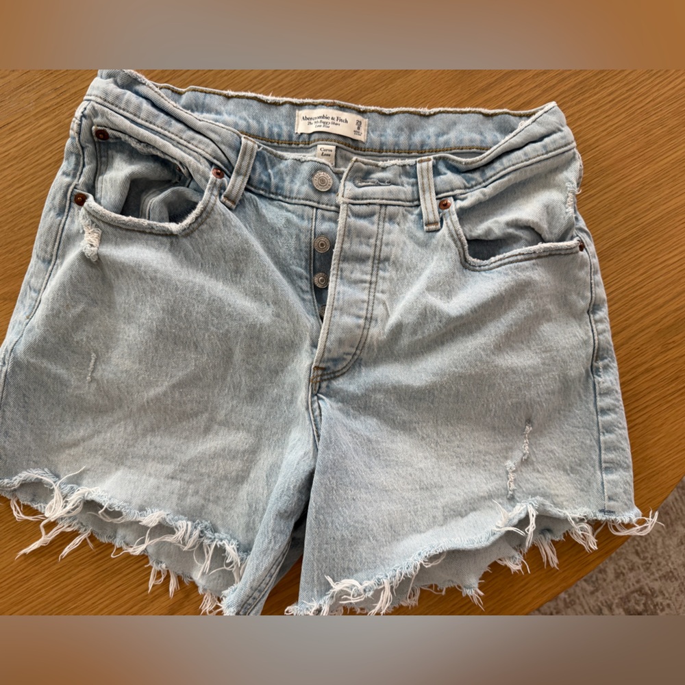 Abercrombie & Fitch Curve Love Denim Shorts